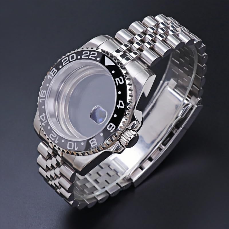 売店] ヨット防水時計ケース、サファイアクリスタル付き、微調整